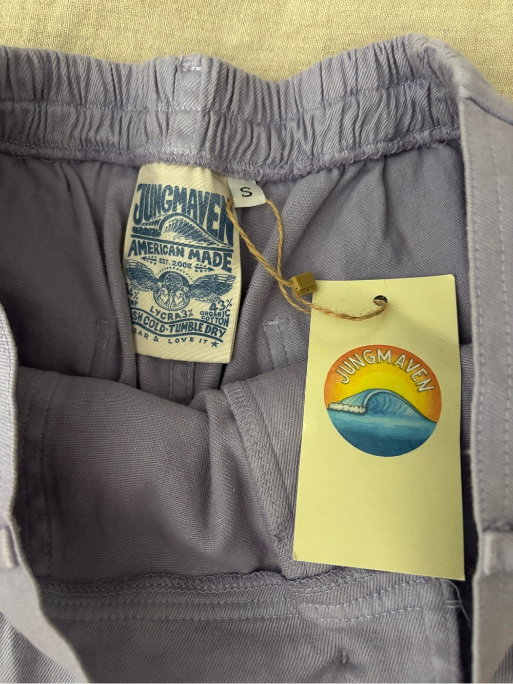 Jungmaven NWT Venice Shorts Hemp Organic Cotton Lavender Purple Small - Picture 2 of 2